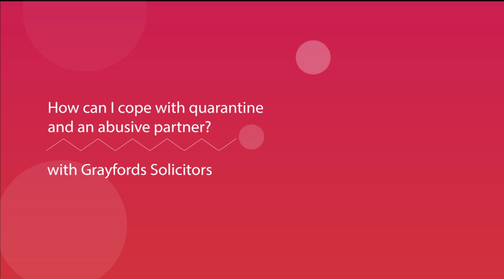 Video: How Can I Cope With Quarantine And An Abusive Partner?