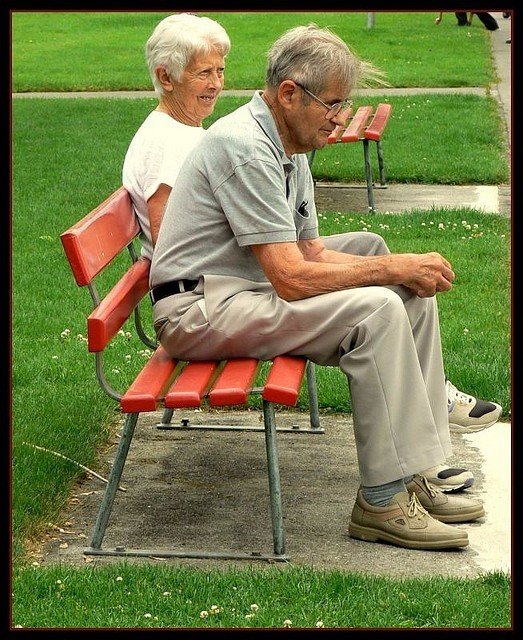 sad pensioners